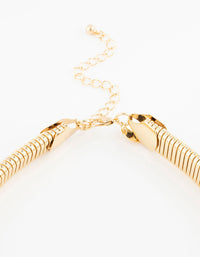 Gold Plated Chunky Snake Chain - link has visual effect only