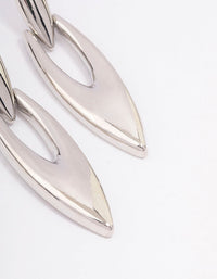 Rhodium Fine Pointed Drop Earrings - link has visual effect only