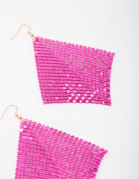 Gold & Pink Waterfall Drop Earrings - link has visual effect only