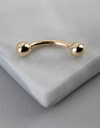 9ct Gold Polished Ball Belly Ring - link has visual effect only